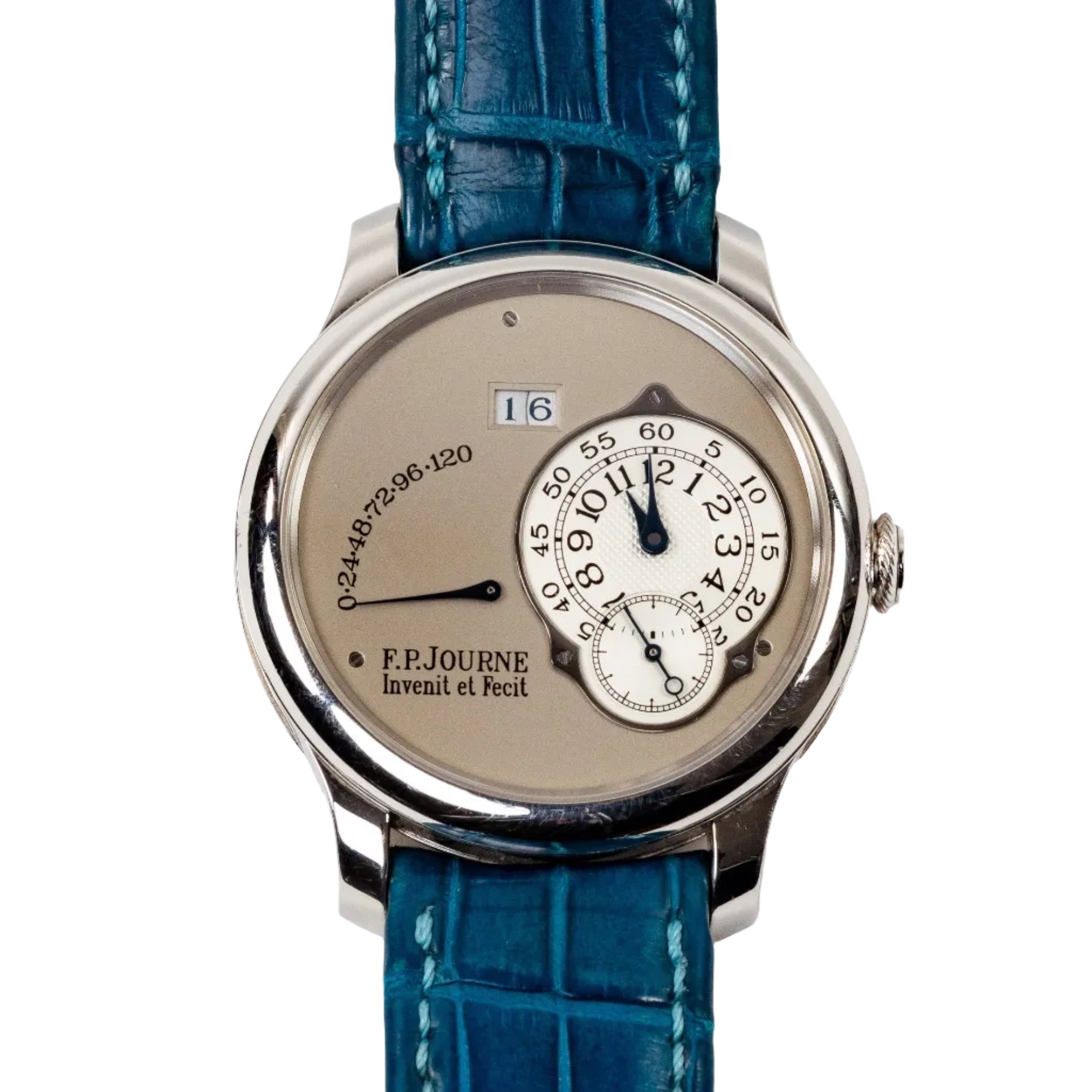 F.P.Journe Octa Reserve de Marche (A) Platinum Grey Dial Blue Leather Strap 40MM Calibre 1300.3