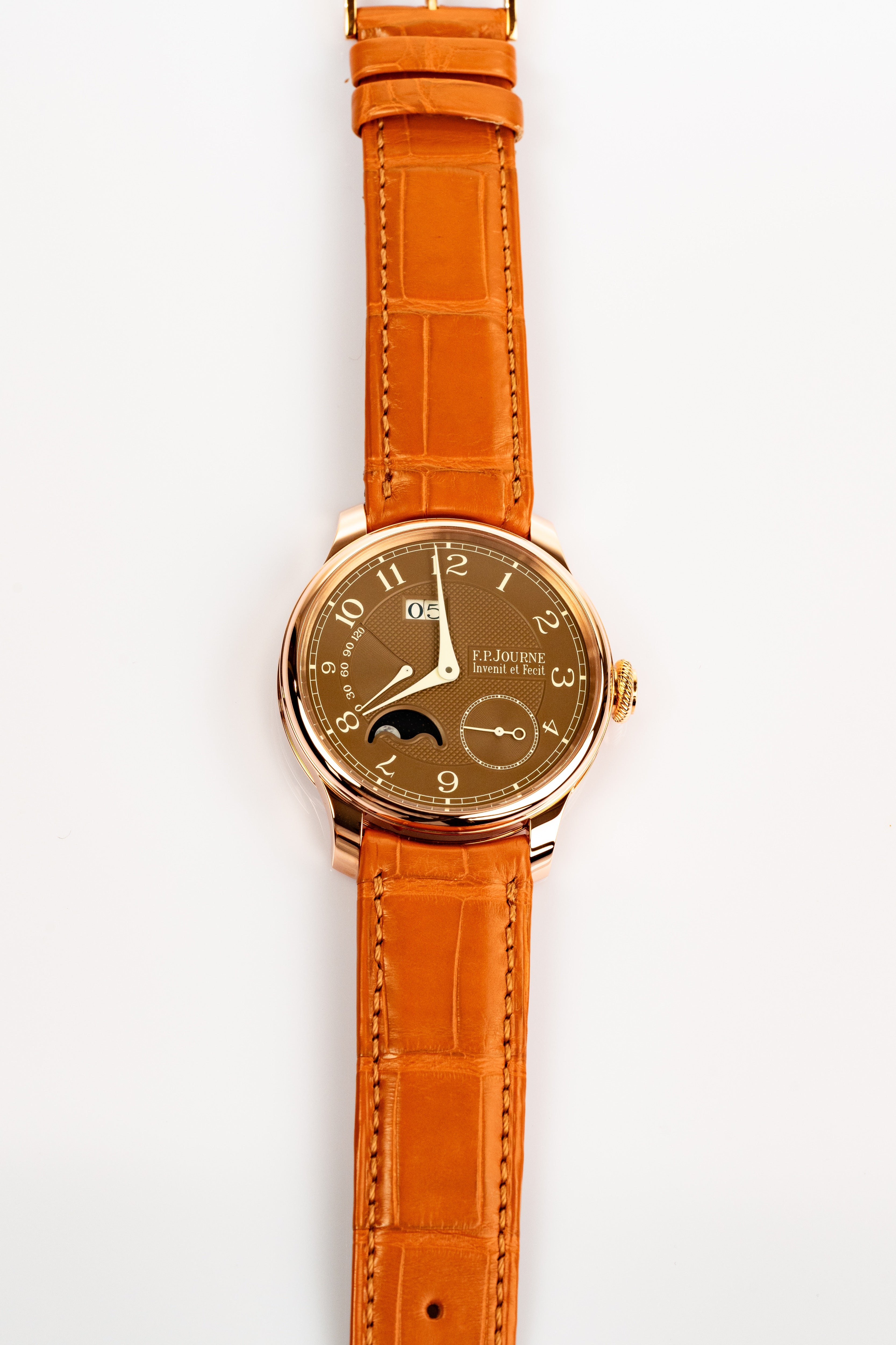 F.P.Journe Automatique Lune Havana (AL2) Rose Gold Havana Dial Brown Strap 40MM Calibre 1300.3