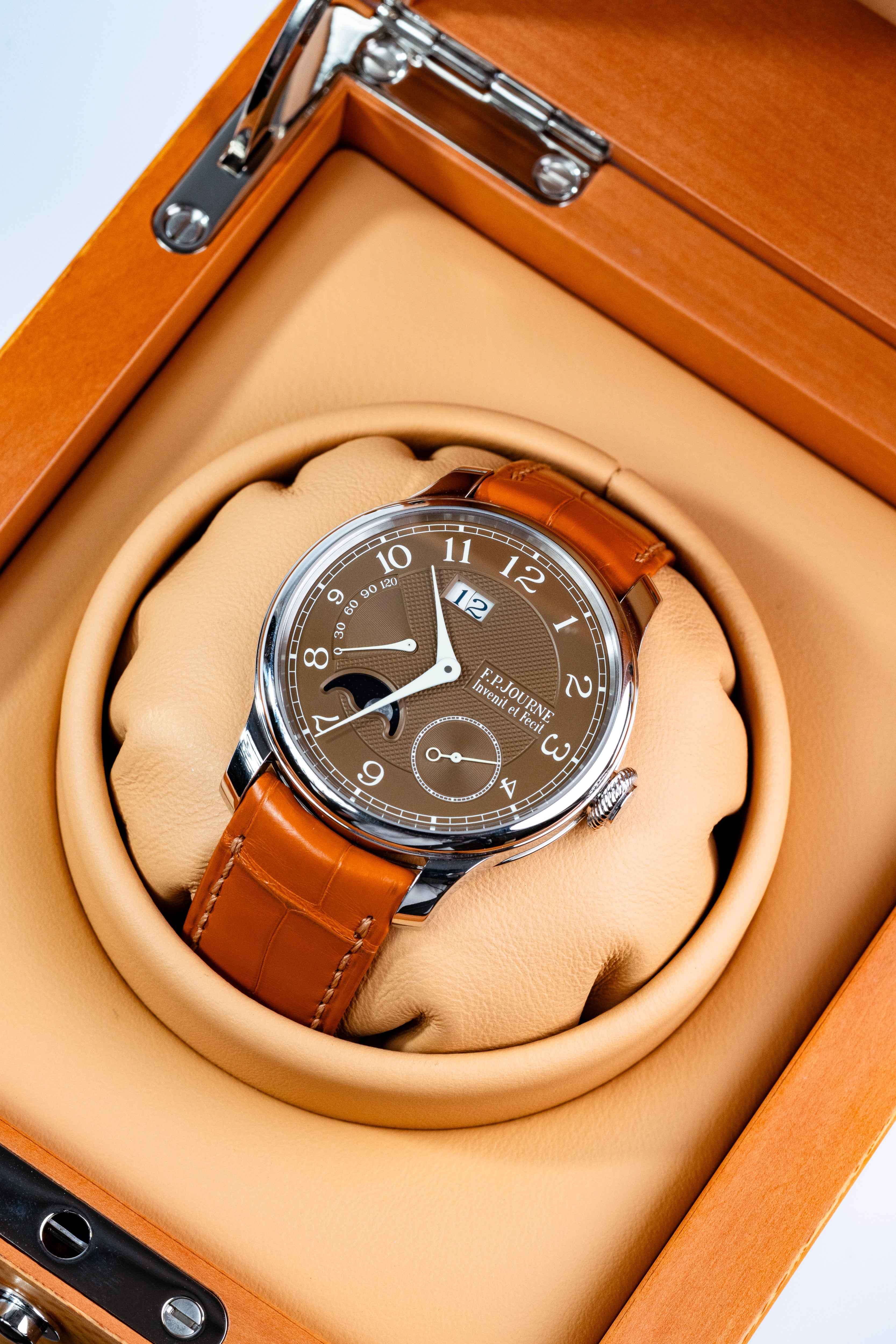 F.P.Journe Automatique Lune Havana (AL2) Platinum Havana Dial Brown Strap 40MM Calibre 1300.3