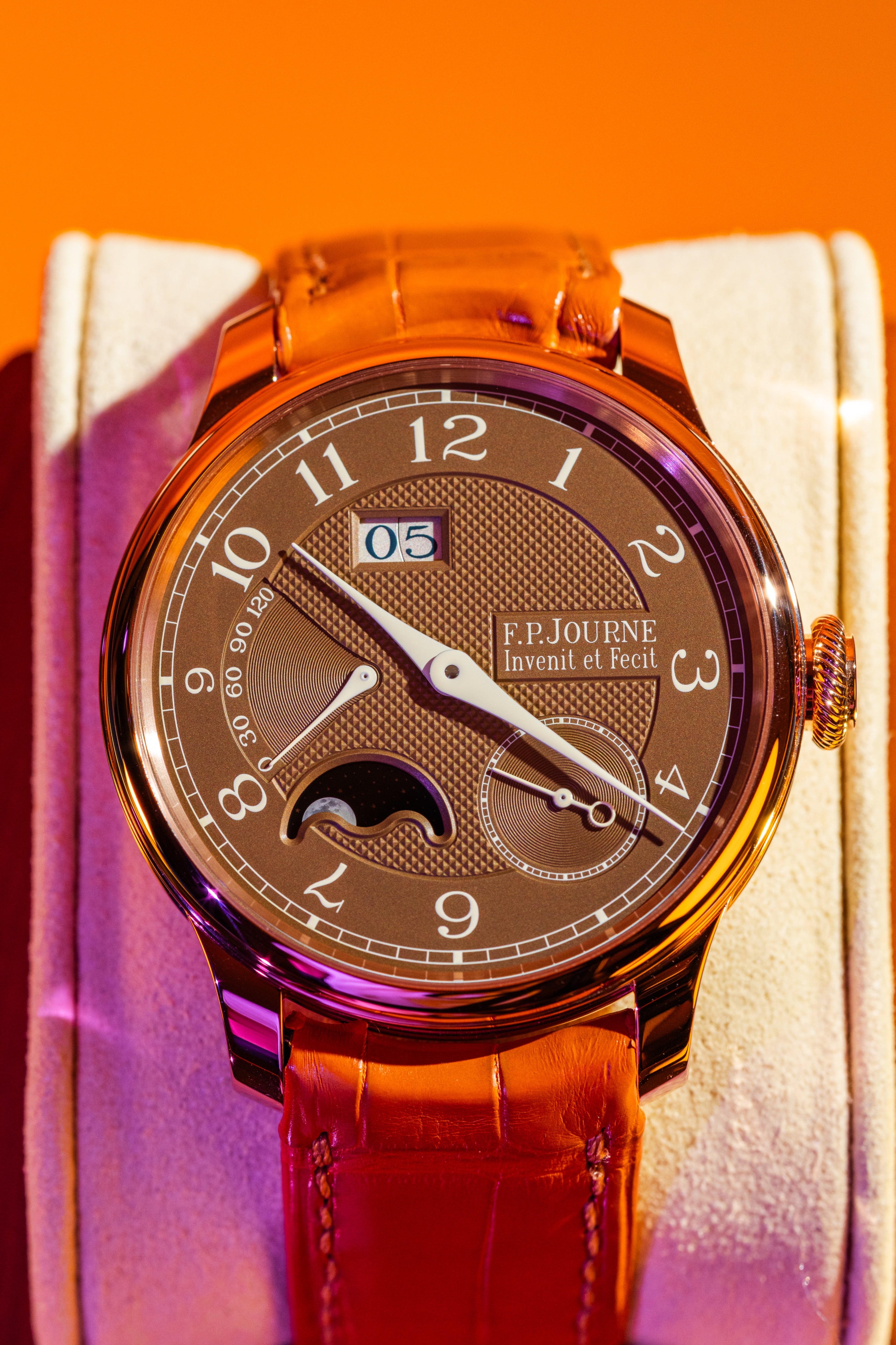 F.P.Journe Automatique Lune Havana (AL2) Rose Gold Havana Dial Brown Strap 40MM Calibre 1300.3