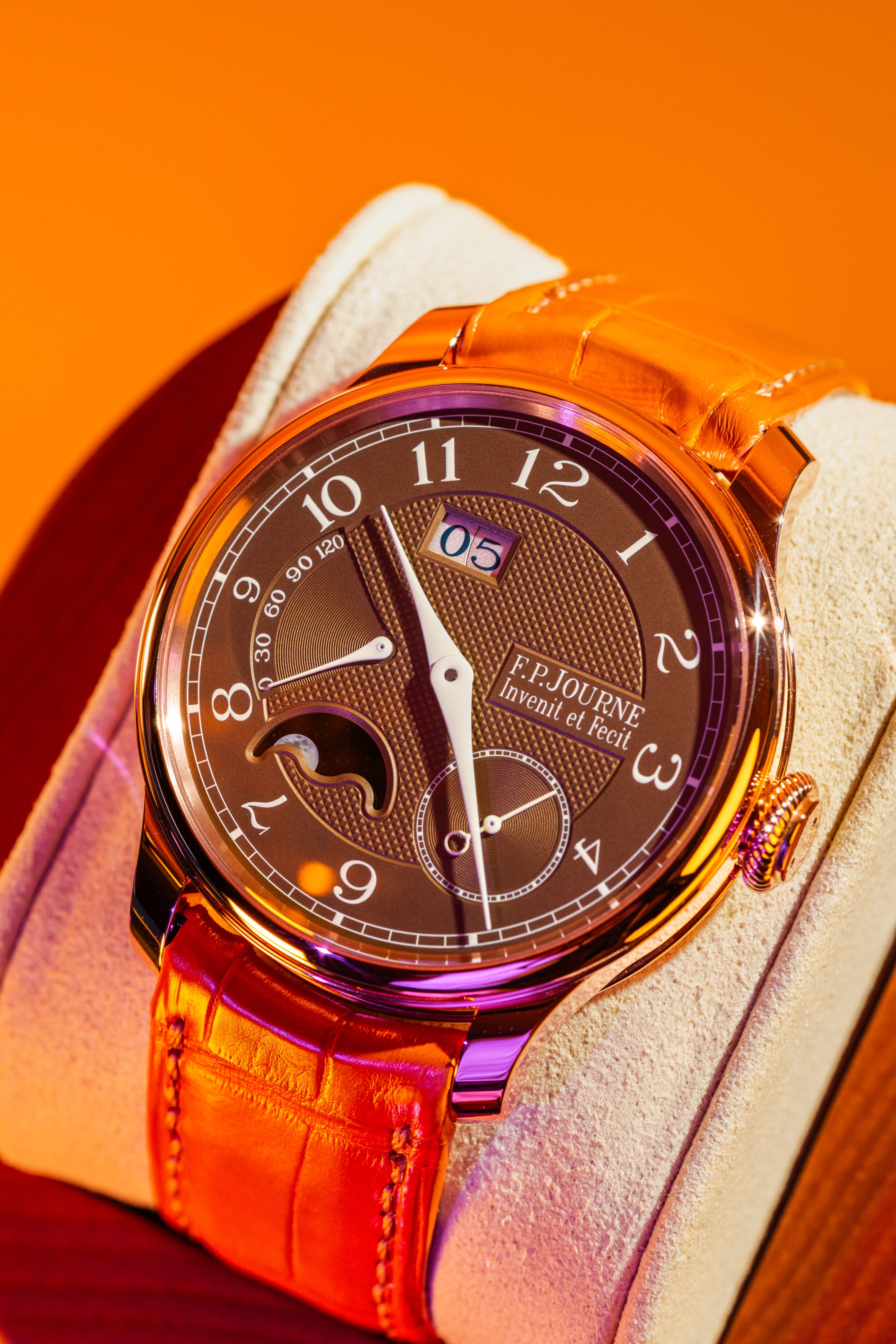 F.P.Journe Automatique Lune Havana (AL2) Rose Gold Havana Dial Brown Strap 40MM Calibre 1300.3