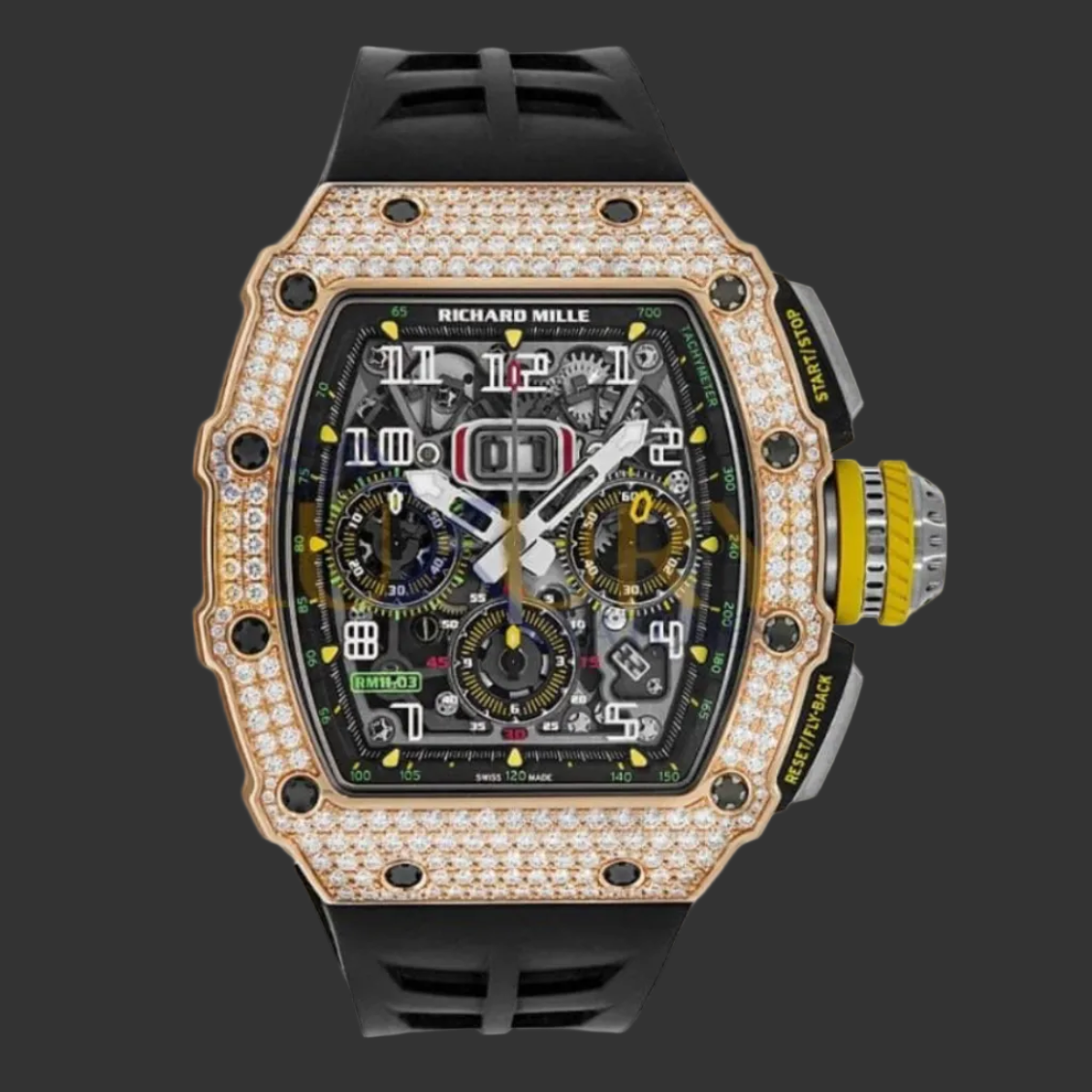 Richard Mille RM 11-03 Flyback Chronograph Diamond Set Rose Gold