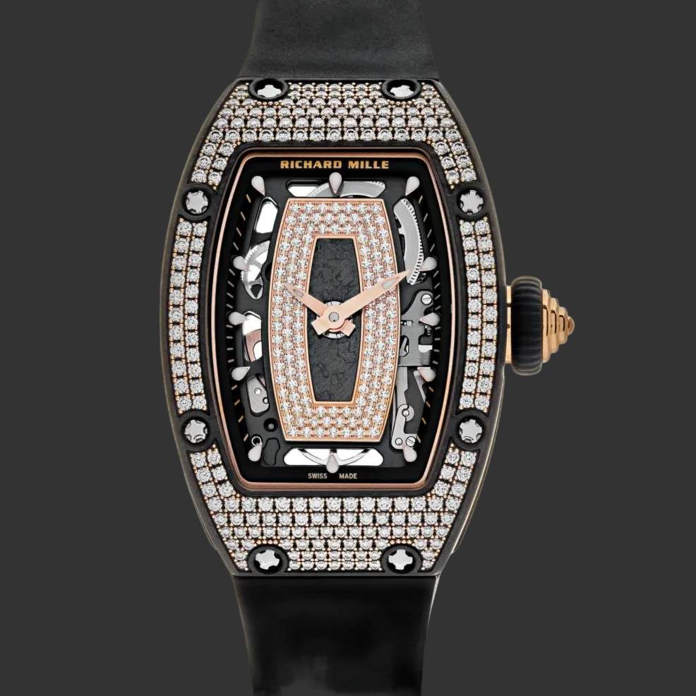 Richard Mille RM 07-01 'Ladies' Rose Gold Carbon-TPT Diamond Bezel