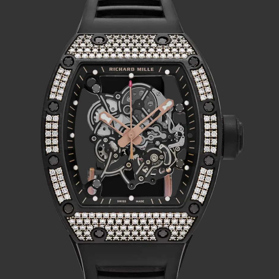 Richard Mille RM 055 Bubba Watson Rose Gold Carbon TPT Diamond Bezel Limited Edition of 50
