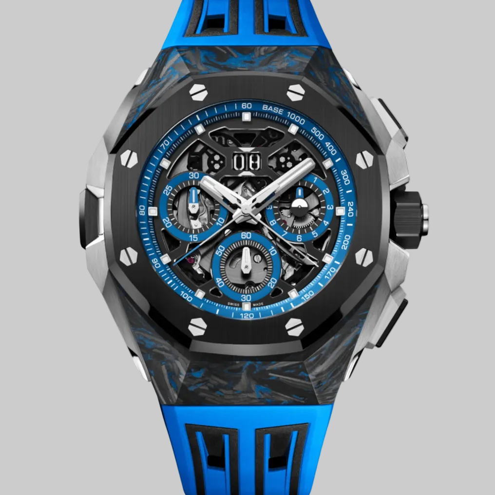 Audemars Piguet Royal Oak Concept 26650FO.OO.D353CA.01 Split-Seconds Chronograph GMT Large Date CFT Carbon Openworked Dial