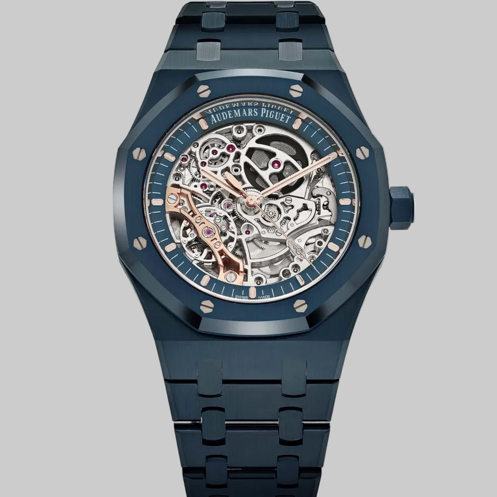 Audemars Piguet Royal Oak 15416CD.OO.1225CD.01 Double Balance Wheel Openworked Bleu Nuit Nuage 50 Blue Ceramic