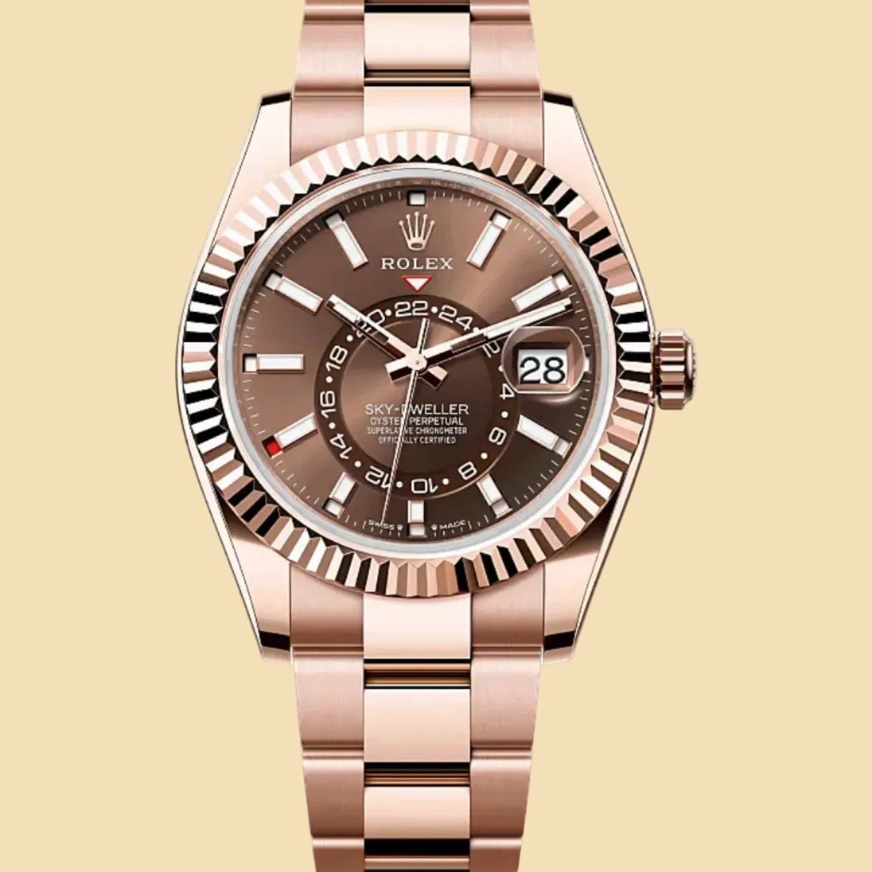 Rolex Sky-Dweller 336935 Rose Gold Chocolate Dial Oyster