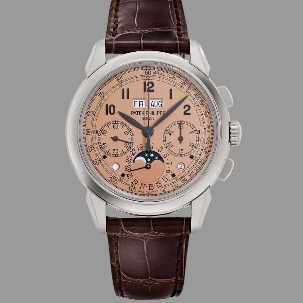 Patek Philippe Grand Complications 5270P-001 Perpetual Calendar Chronograph Platinum Salmon Dial
