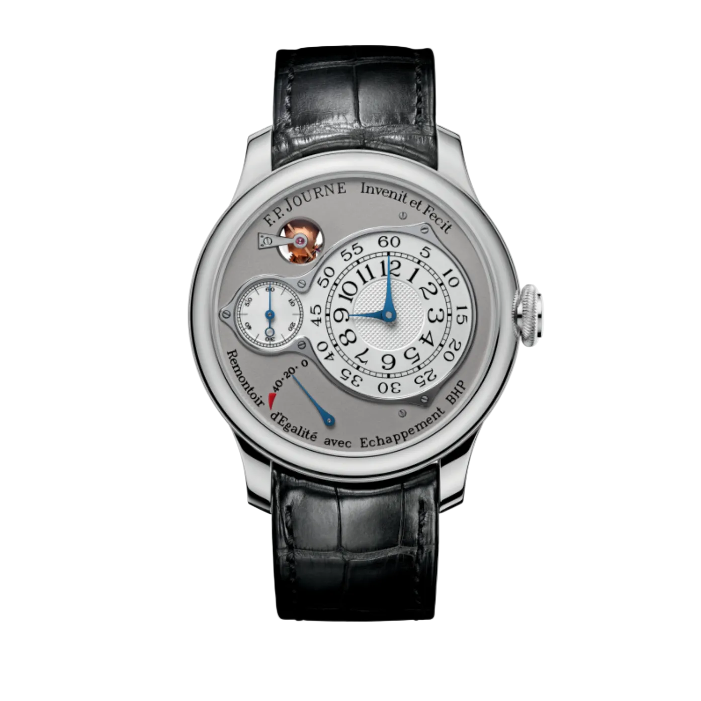 F.P.Journe Chronometre Optimum (CO) Platinum Silver Dial White Strap 40MM Calibre 1510