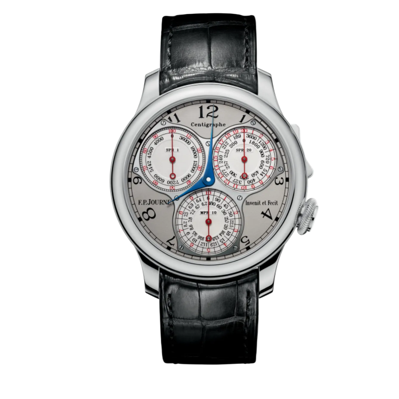 F.P.Journe Souveraine Centigraphe (CT) Platinum Silver Dial Leather Strap 40MM Calibre 1506