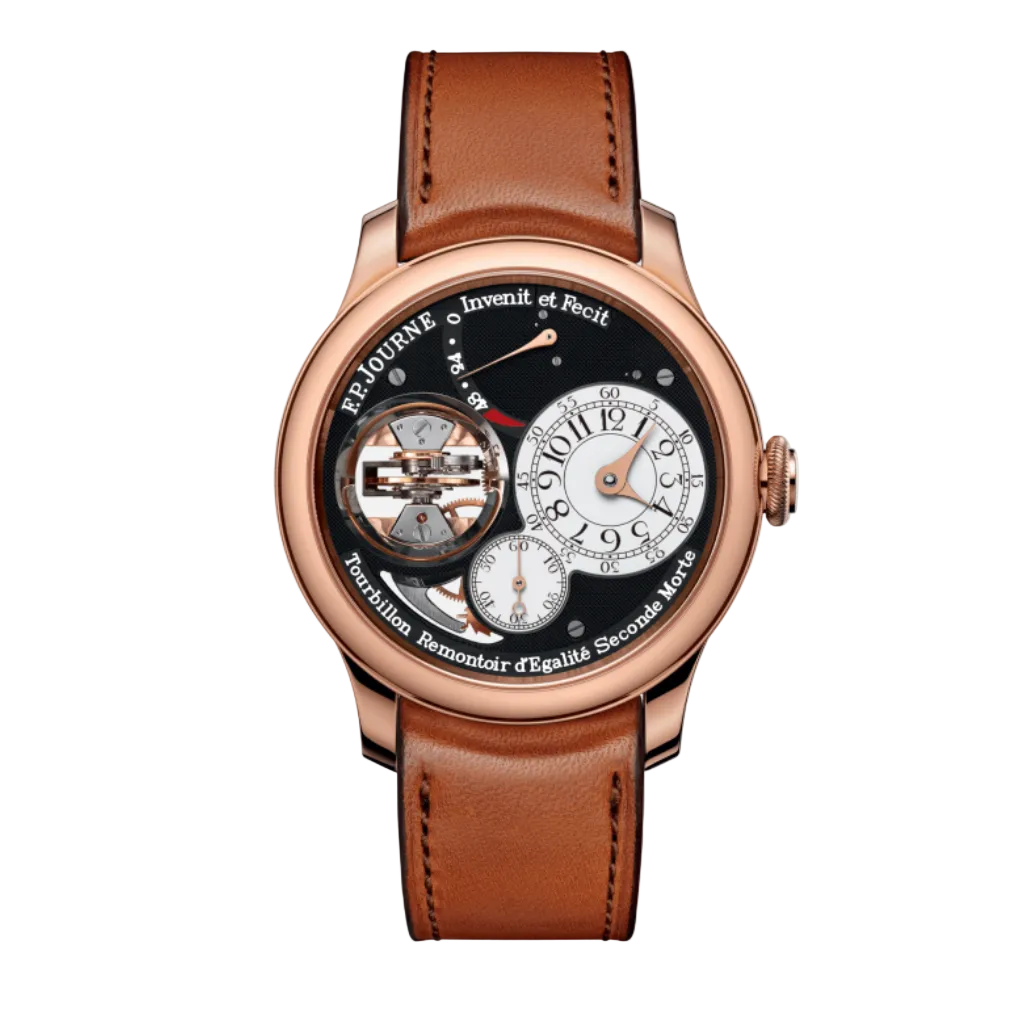 F.P.Journe Souveraine Tourbillon Souverain (TV) Rose Gold Black Dial Brown Leather Strap 42MM Calibre 1519
