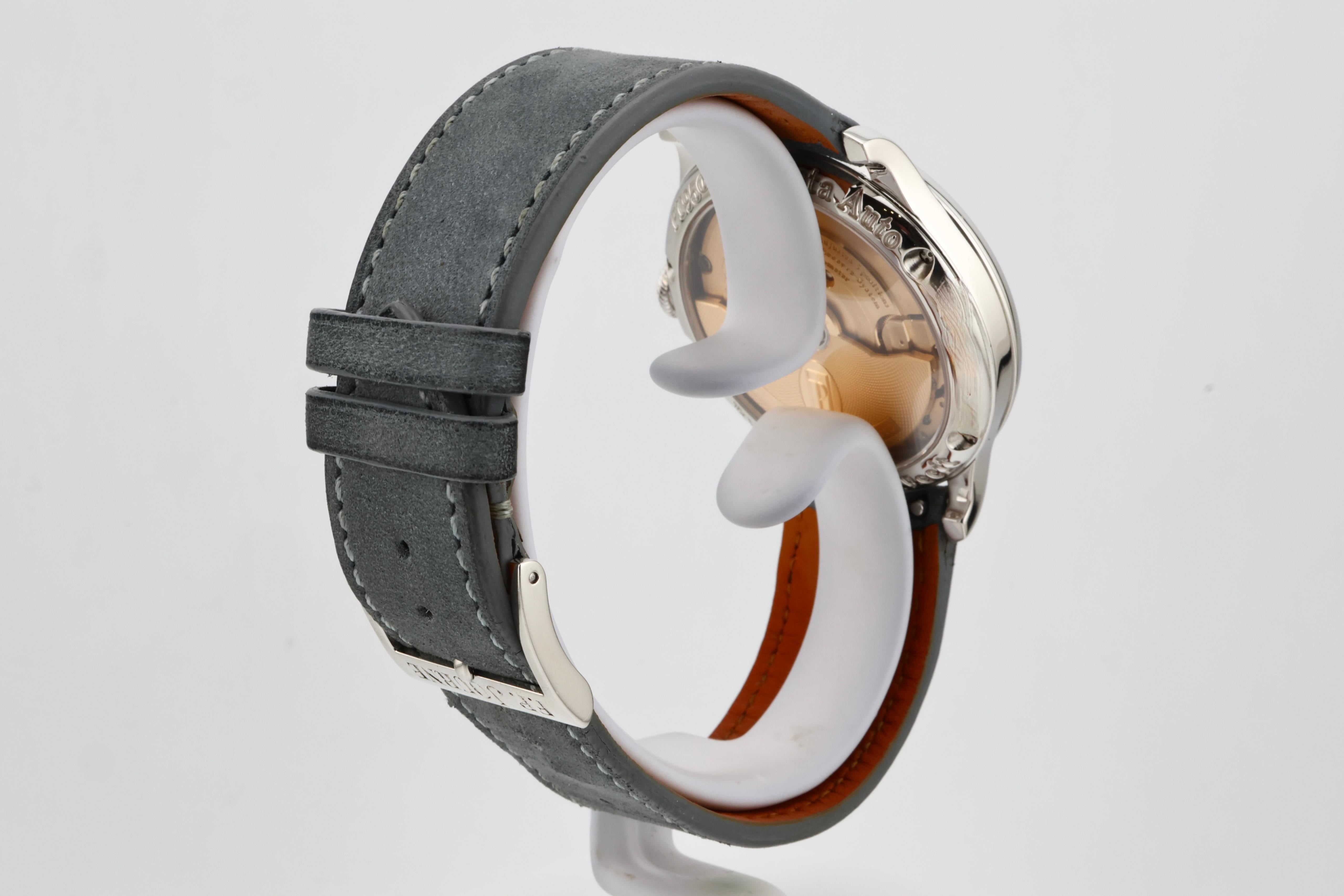 F.P.Journe Octa Lune (04L) Platinum Sliver Dial Leather Strap 38MM Calibre 1300