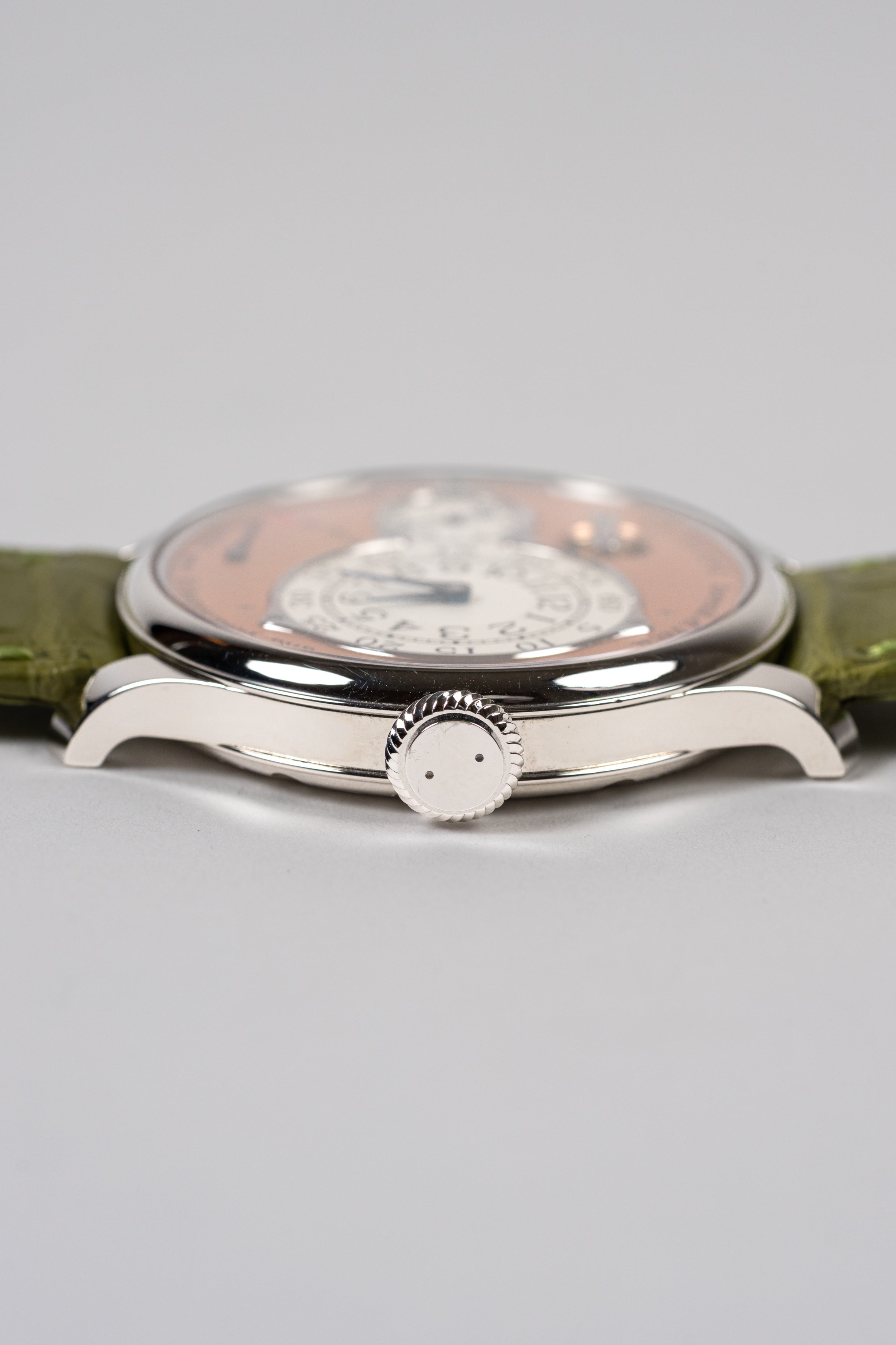 F.P.Journe Chronometre Optimum (CO) Platinum Salmon Dial Green Leather 40MM Calibre 1510