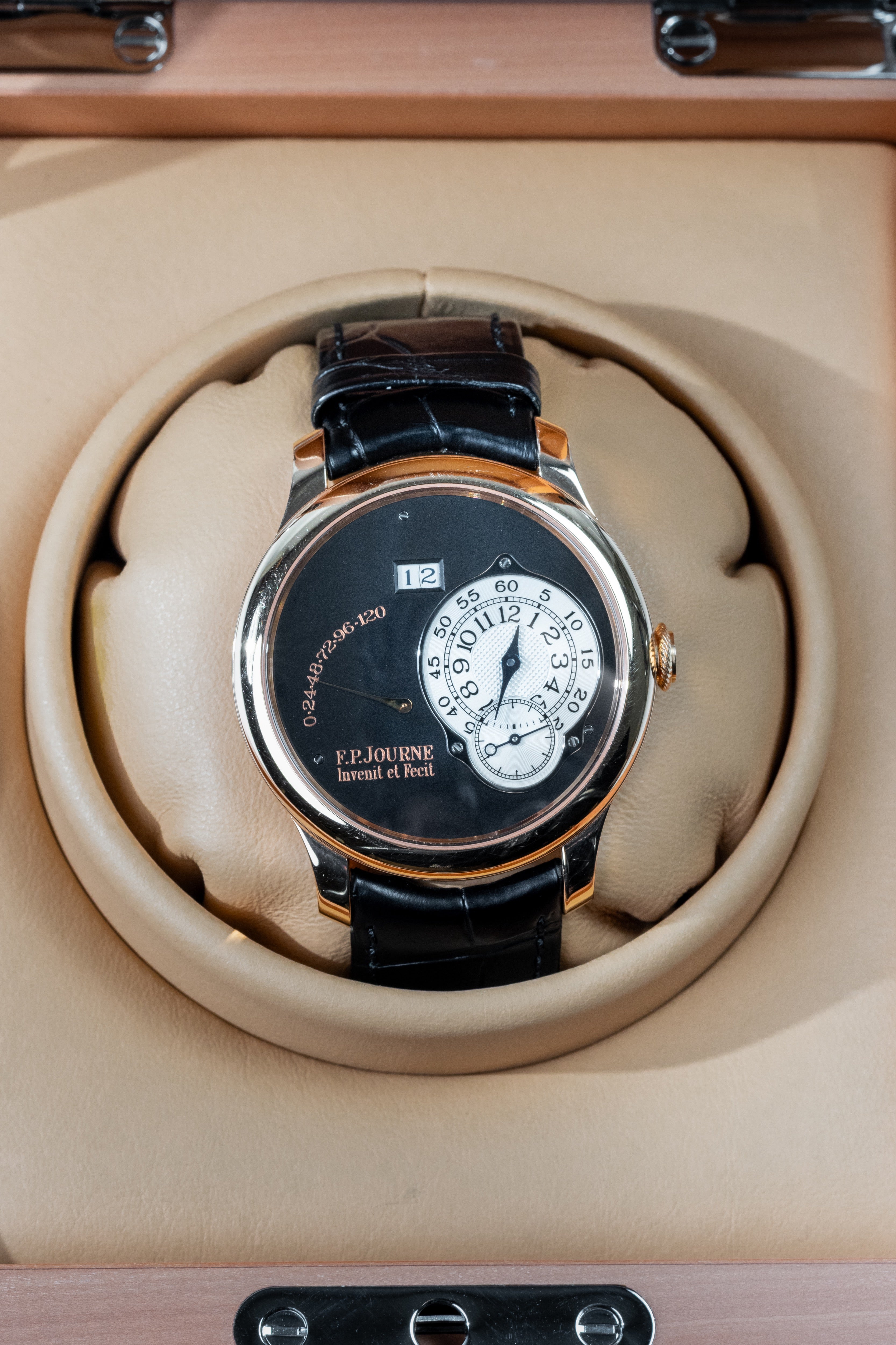 F.P.Journe Boutique Edition Octa RDM (A) Rose Gold Black Dial Leather Strap Calibre 40MM 1300.3