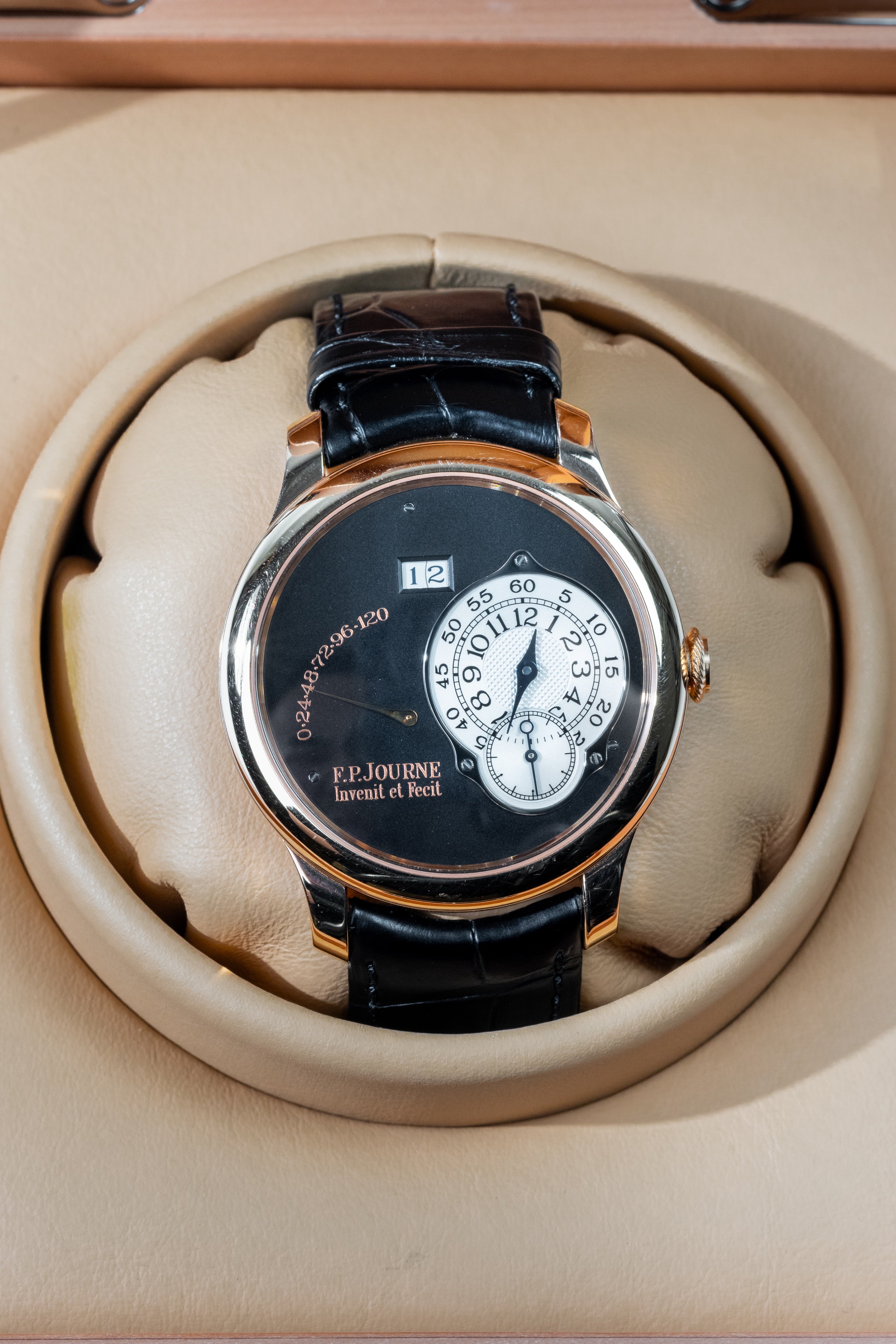F.P.Journe Boutique Edition Octa RDM (A) Rose Gold Black Dial Leather Strap Calibre 40MM 1300.3