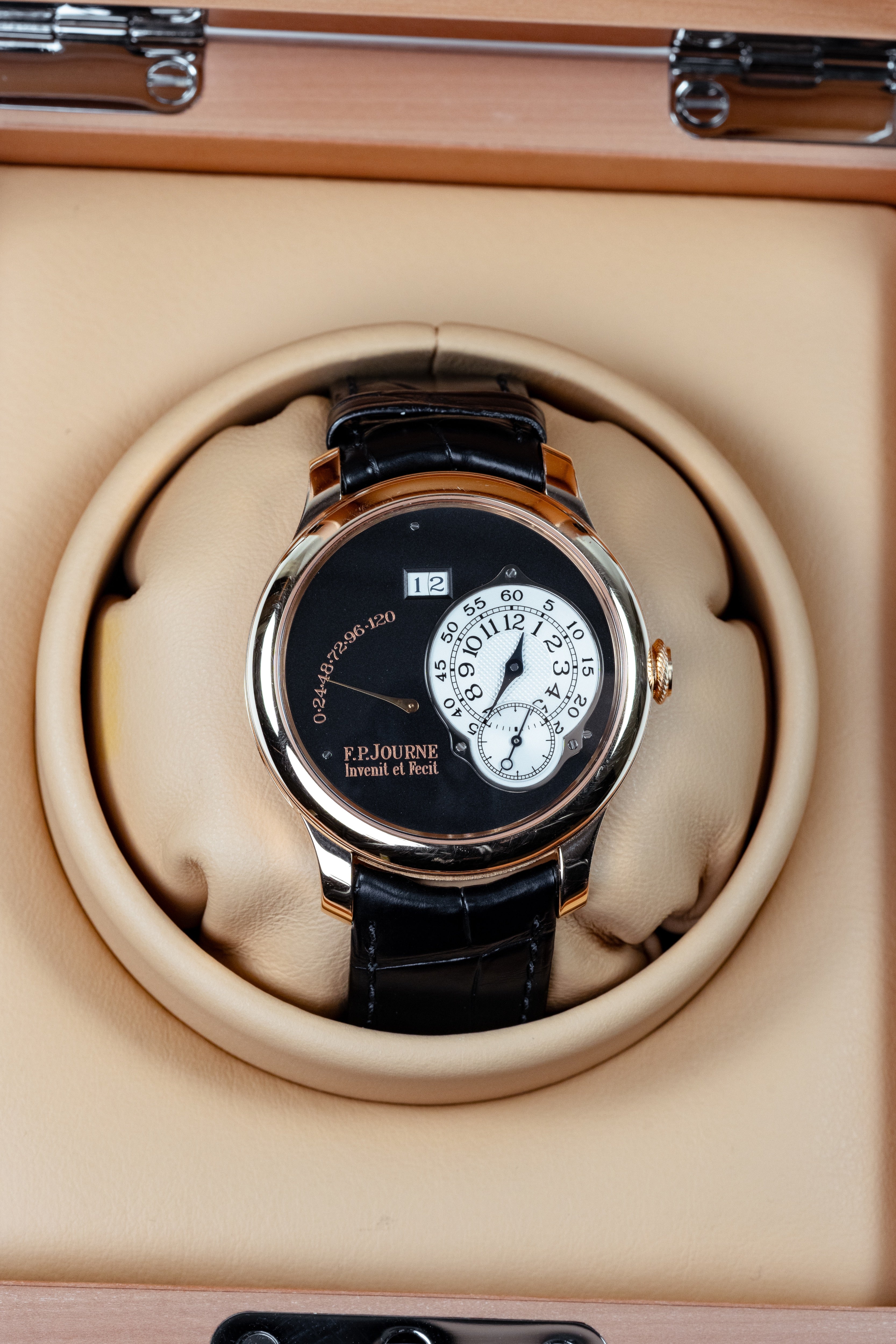 F.P.Journe Boutique Edition Octa RDM (A) Rose Gold Black Dial Leather Strap Calibre 40MM 1300.3