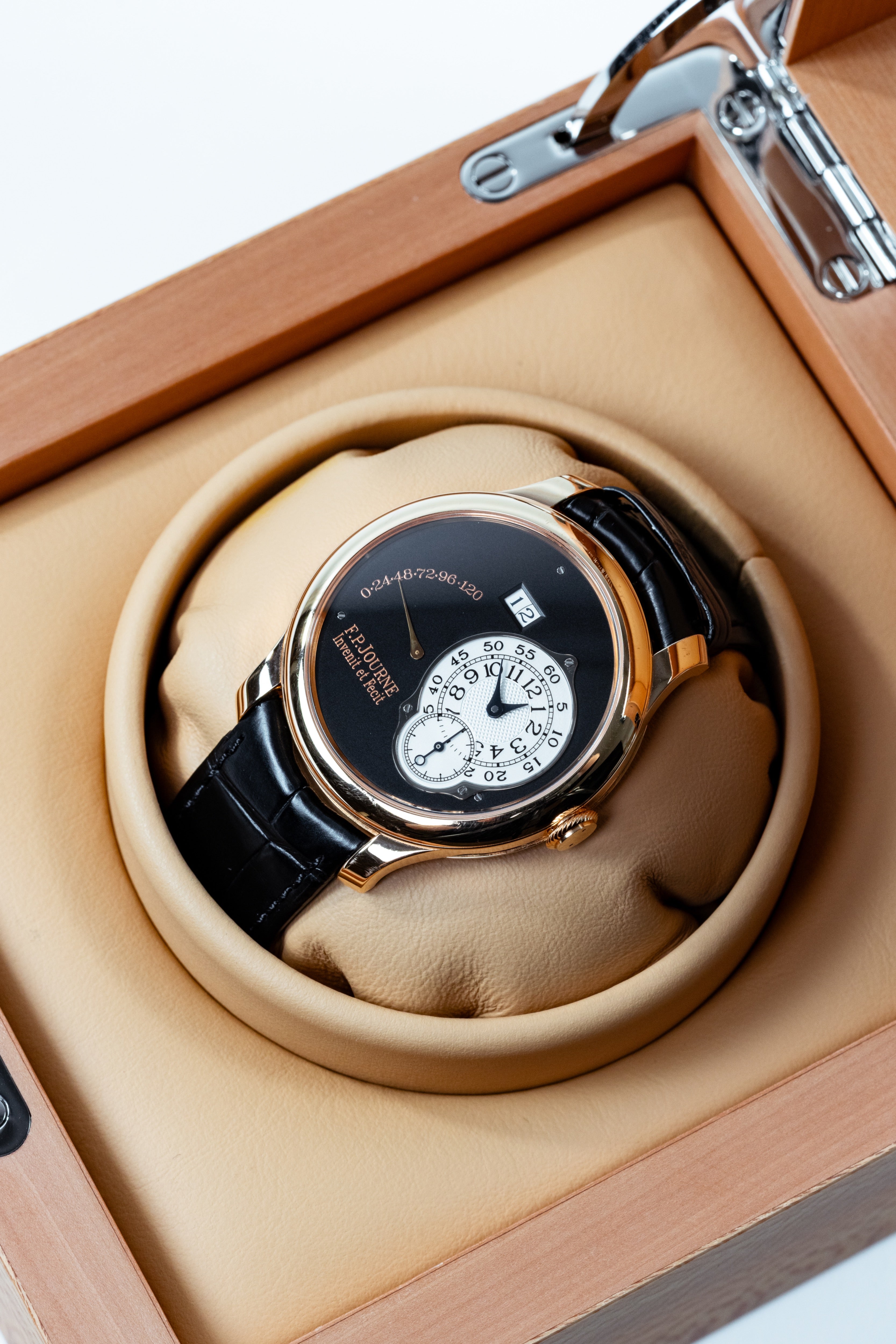 F.P.Journe Boutique Edition Octa RDM (A) Rose Gold Black Dial Leather Strap Calibre 40MM 1300.3