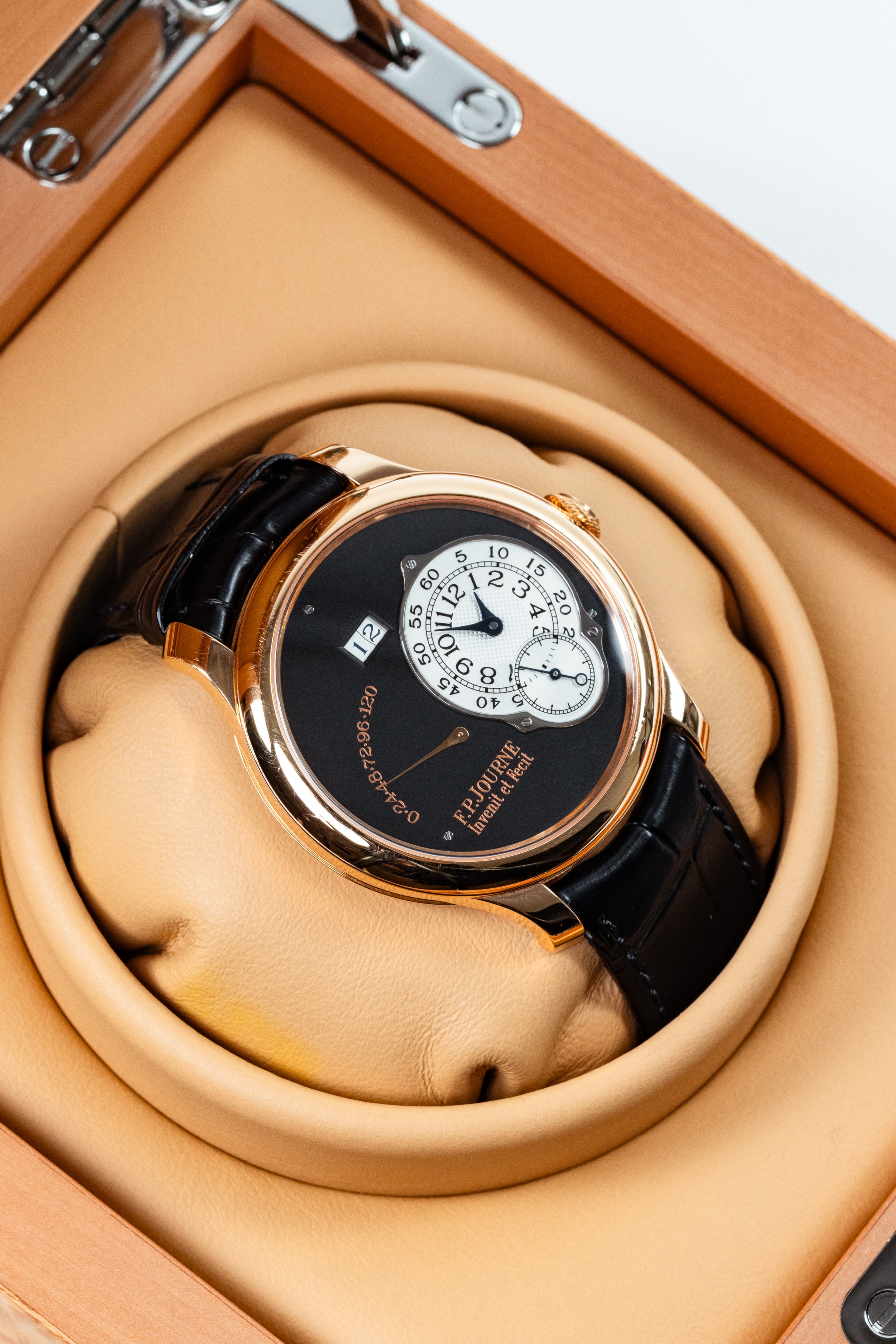 F.P.Journe Boutique Edition Octa RDM (A) Rose Gold Black Dial Leather Strap Calibre 40MM 1300.3