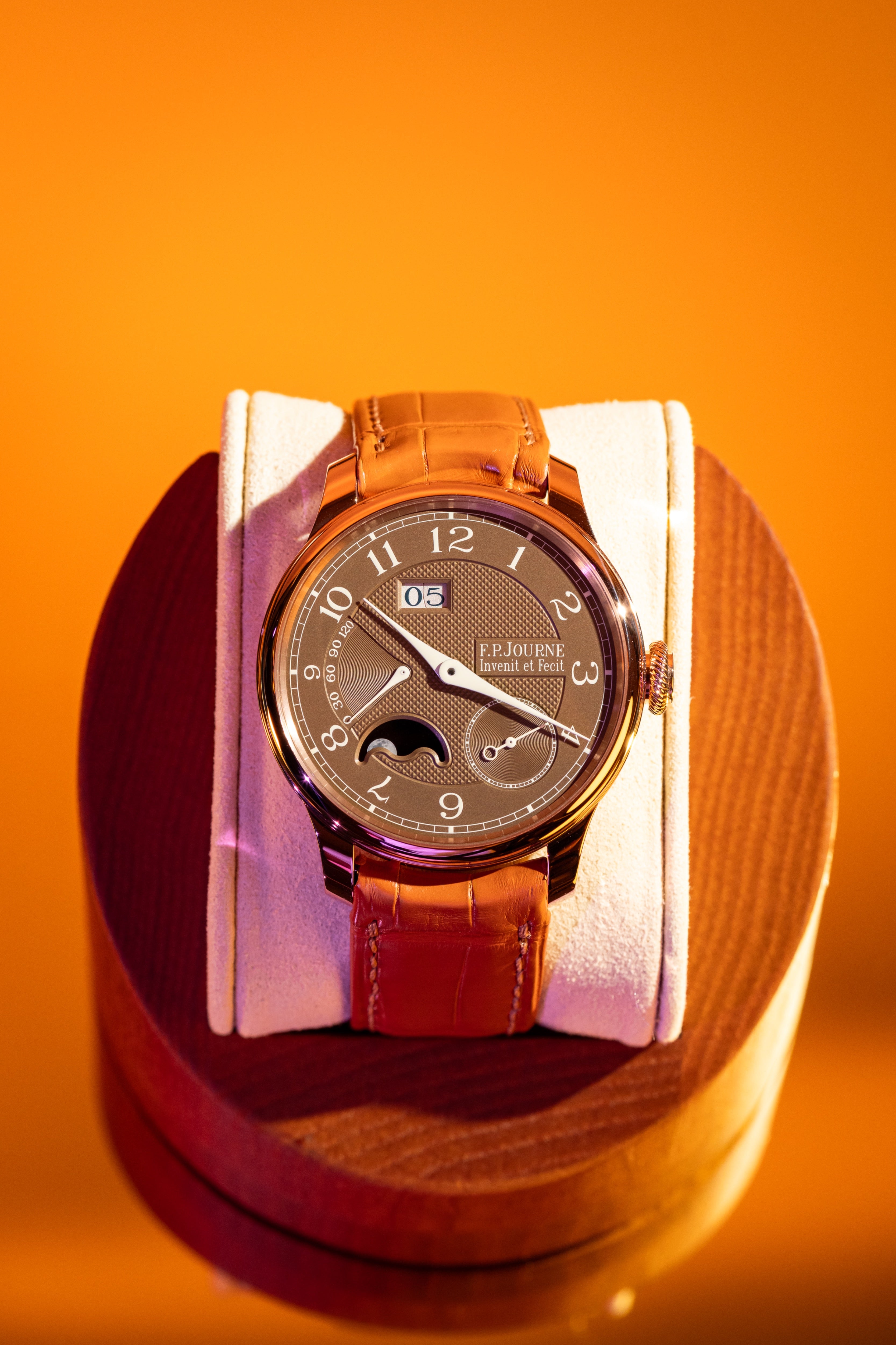 F.P.Journe Automatique Lune Havana (AL2) Rose Gold Havana Dial Brown Strap 40MM Calibre 1300.3