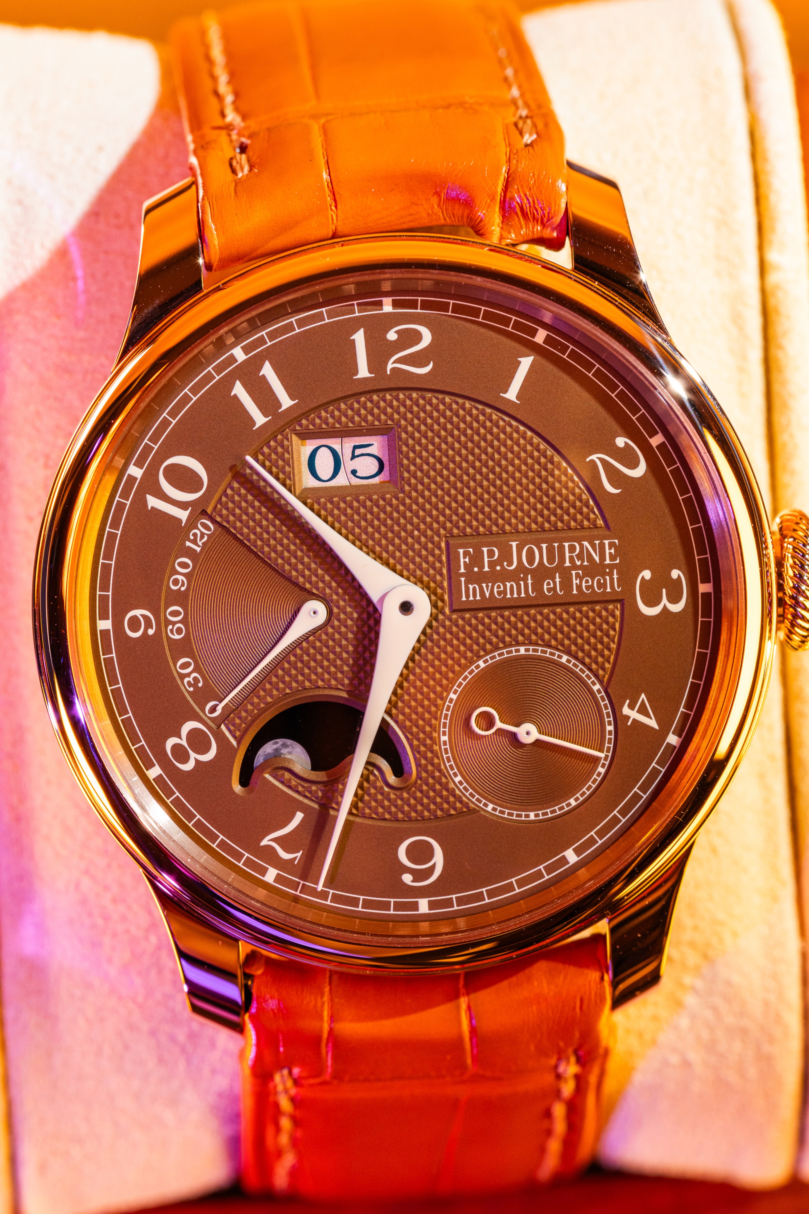 F.P.Journe Automatique Lune Havana (AL2) Rose Gold Havana Dial Brown Strap 40MM Calibre 1300.3