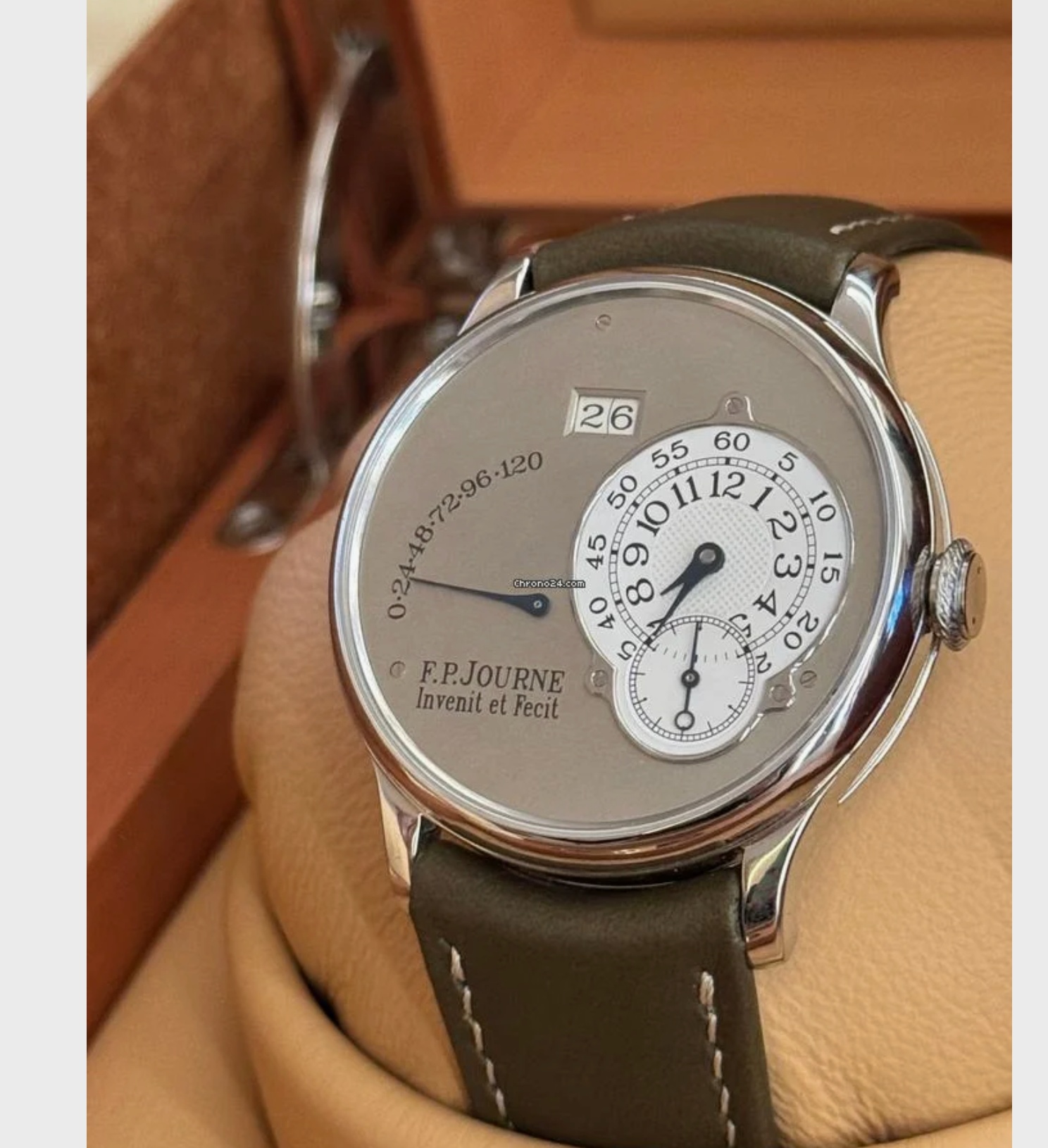F.P.Journe Octa Reserve De Marche (02A) Platinum Brass Movement Silver Dial 38MM Calibre 1300
