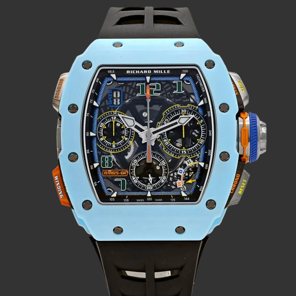 Richard Mille RM 65-01 Automatic Winding Split-Seconds Chronograph Pastel Blue Quartz TPT
