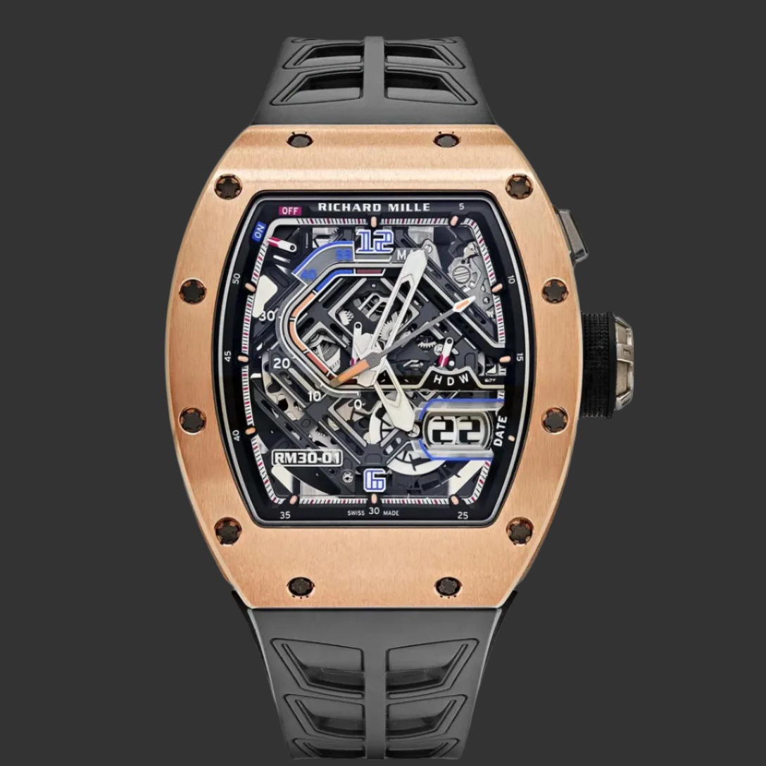 Richard Mille RM 30-01 Declutchable Rotor Rose Gold Skeleton Dial