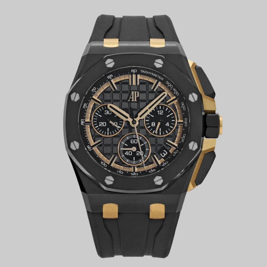 Audemars Piguet Royal Oak Offshore 26420CE.OO.A127CR.01 Chronograph Black Ceramic Yellow Gold Black Dial