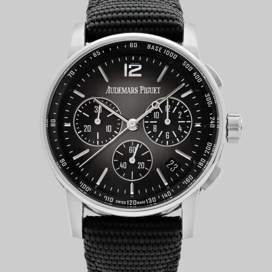 Audemars Piguet Code 11.59 26393NB.OO.A002KB.01 Selfwinding Chronograph Black Ceramic White Gold Grey Dial
