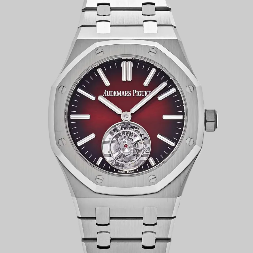Audemars Piguet Royal Oak 26730ST.OO.1320ST.05 Selfwinding Flying Tourbillon Red Burgundy Stainless Steel