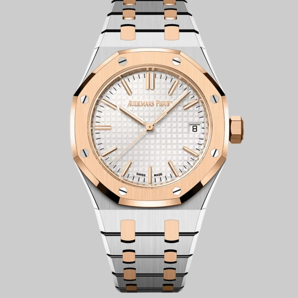 Audemars Piguet Royal Oak 15550SR.OO.1356SR.01 Stainless Steel Rose Gold White Dial