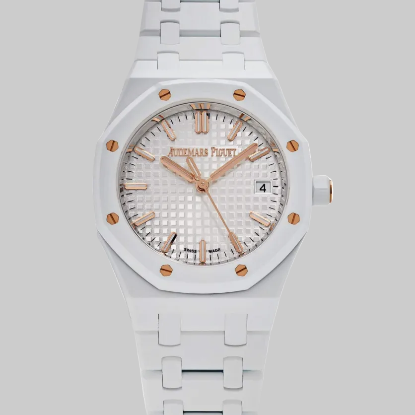 Audemars Piguet Royal Oak 77350CB.OO.1266CB.01 'Ladies' White Ceramic