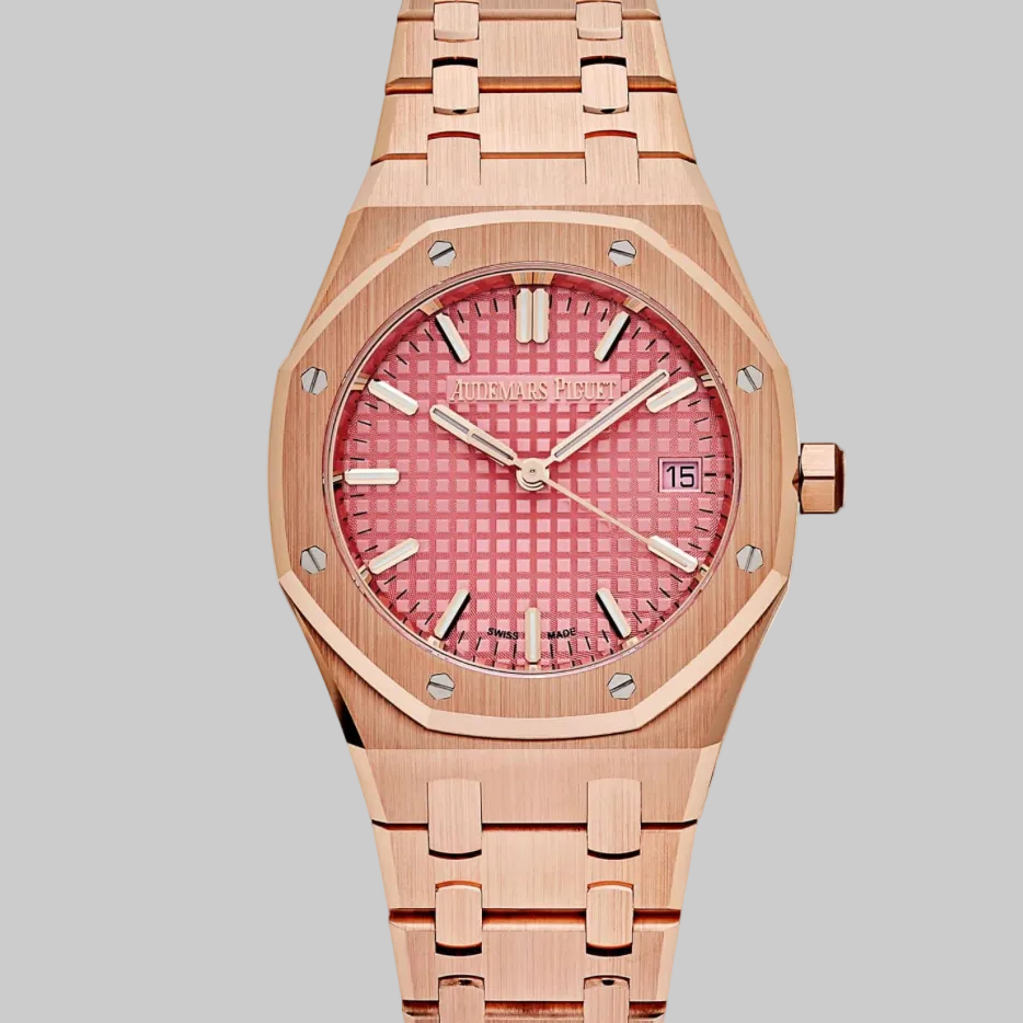 Audemars Piguet Royal Oak 77450OR.OO.1361OR.01 'Ladies' Rose Gold Pink Dial