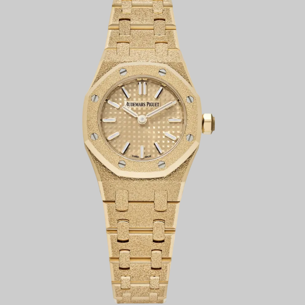 Audemars Piguet Royal Oak 67630BA.GG.1312BA.01 'Mini' Frosted Yellow Gold Quartz