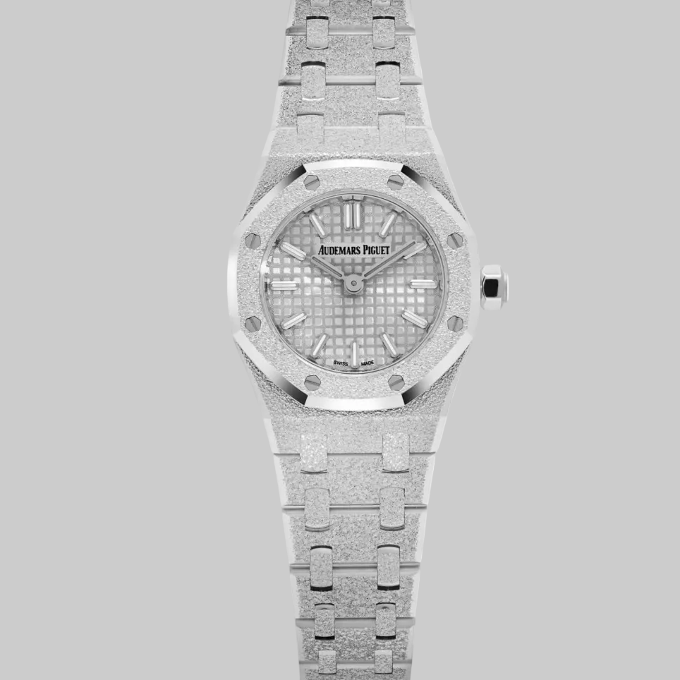 Audemars Piguet Royal Oak 67630BC.GG.1312BC.01-B 'Mini' Frosted White Gold Quartz