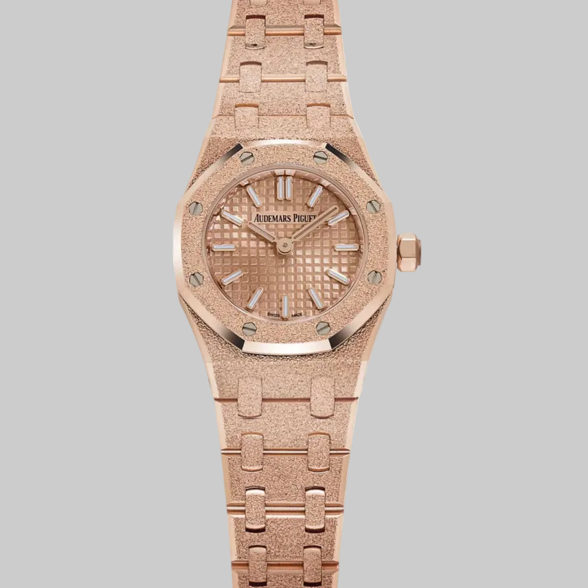 Audemars Piguet Royal Oak 67630OR.GG.1312OR.01 'Mini' Frosted Rose Gold Quartz