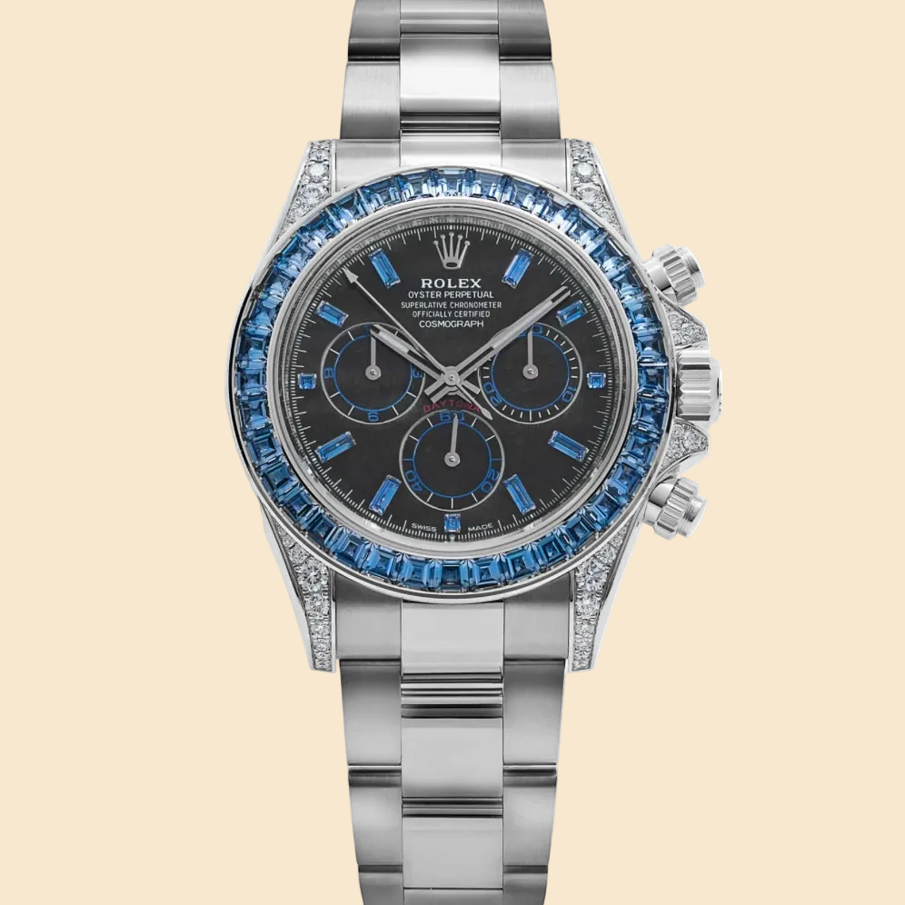 Rolex Daytona 126599TSA White Gold Silver Sheen Obsidian Dial Sapphire Bezel