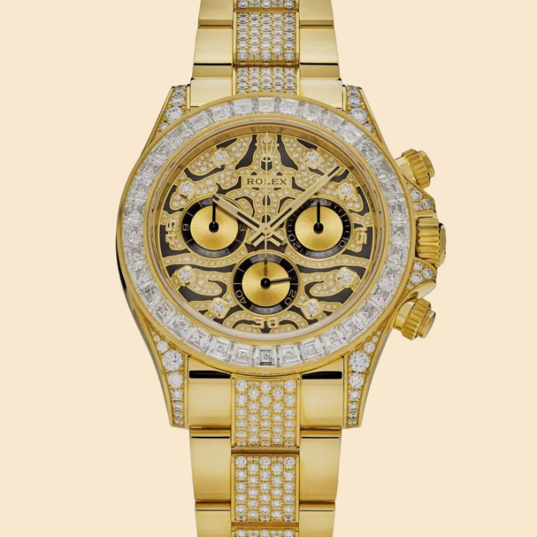 Rolex Daytona 'Eye of the Tiger' 116598TBR Yellow Gold Diamond Accents