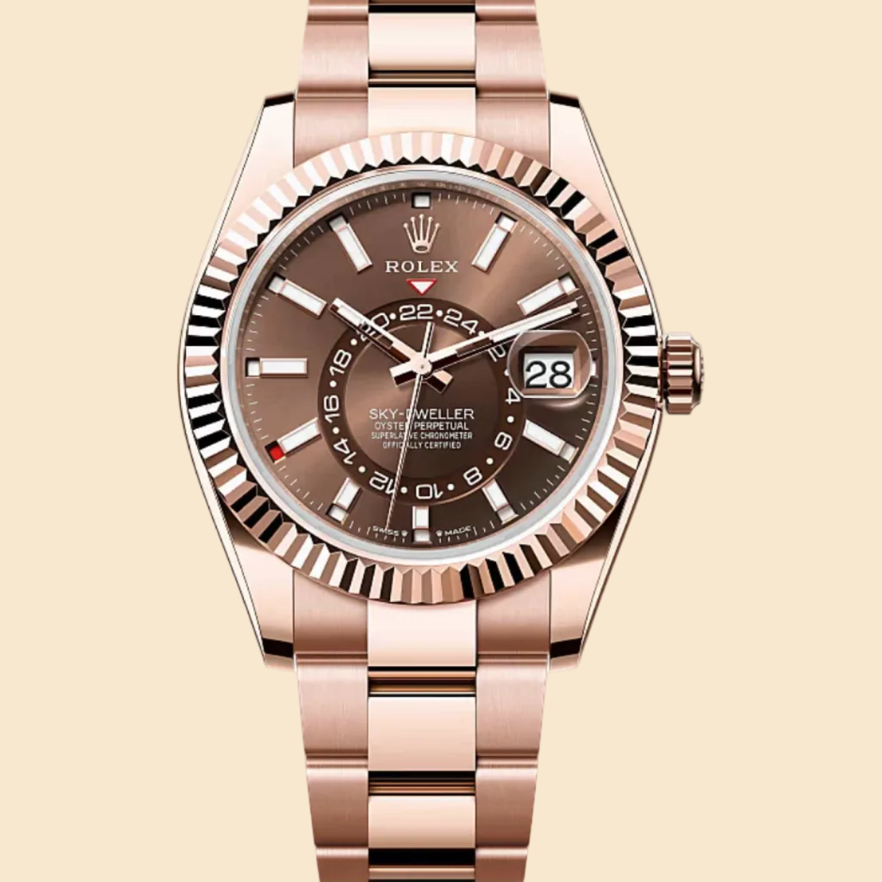 Rolex Sky-Dweller 336935 Rose Gold Chocolate Dial Oyster