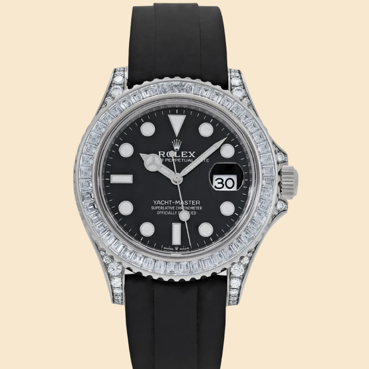 Rolex Yacht-Master 42 226679TBR White Gold Black Dial Diamond Bezel