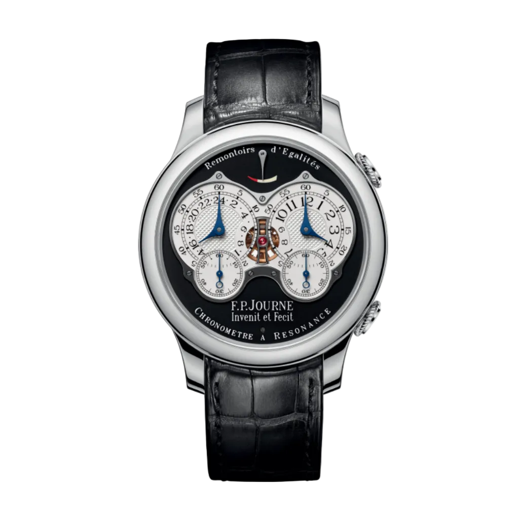 F.P.Journe Chronometre à Resonance (RQ) Platinum Black Dial Leather Strap 40MM Calibre 1520