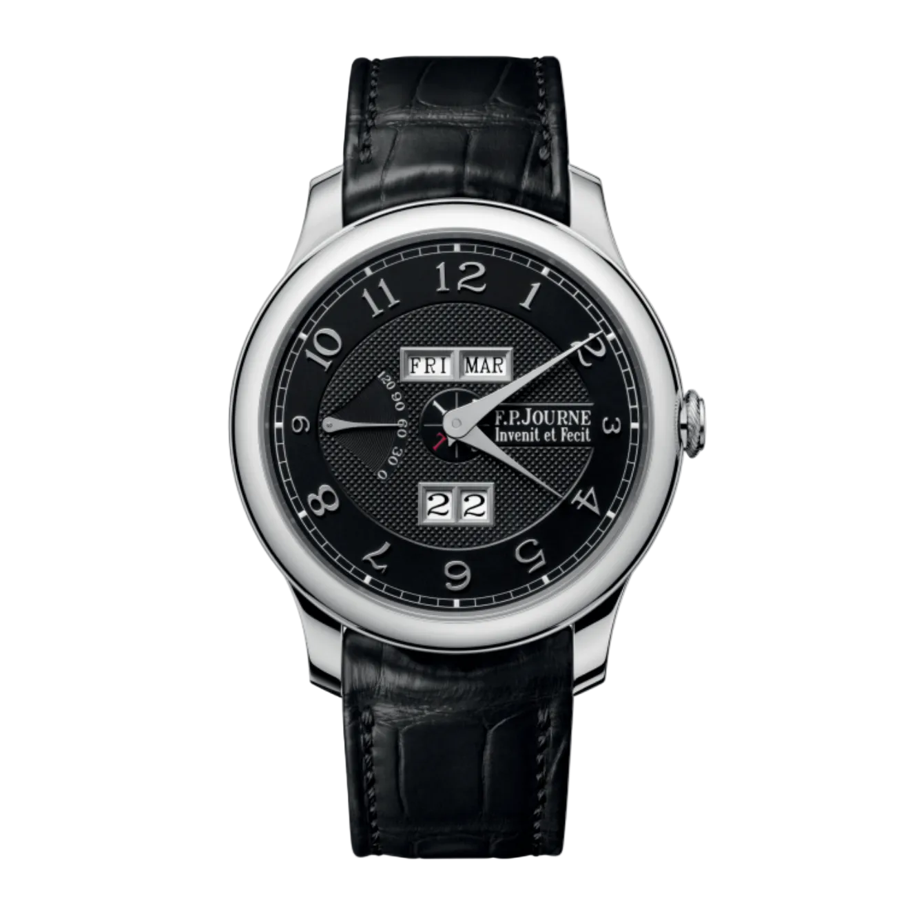 F.P.Journe Quantieme Perpetual Black Label (QP) Platinum Black Dial Black Strap 42MM Calibre 1300.3