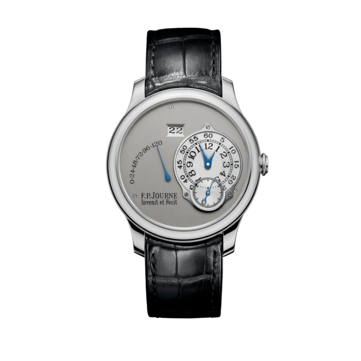 F.P.Journe Octa Reserve de Marche (A) Platinum Grey Dial Blue Leather Strap 40MM Calibre 1300.3