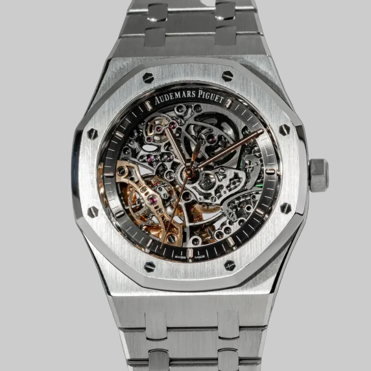 Audemars Piguet Royal Oak 15407ST.OO.1220ST.01 Double Balance Wheel Stainless Steel Openworked Dial