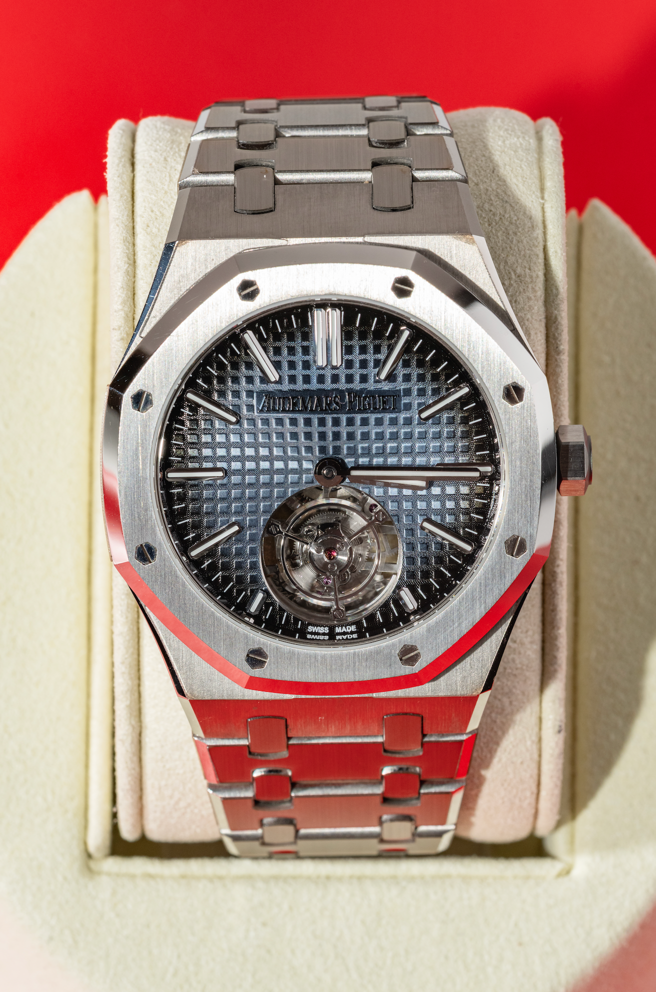 Audemars Piguet Royal Oak Flying Tourbillon Extra-Thin 26670ST.OO.1240ST.02 Stainless Steel Blue Dial