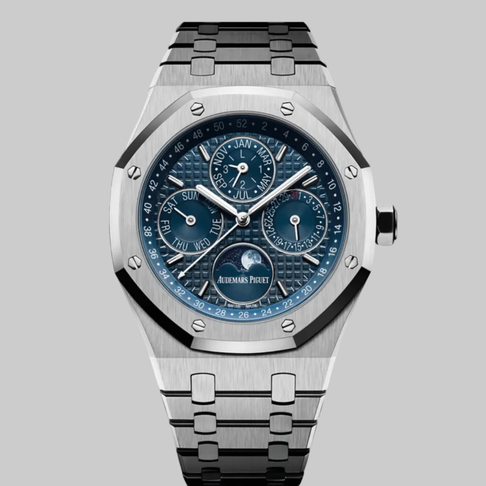 Audemars Piguet Royal Oak 26574ST.OO.1220ST.02 Perpetual Calendar Stainless Steel Dark Blue Dial